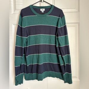 Men’s Old Navy Sweater EUC Blue and Green Stripes XL